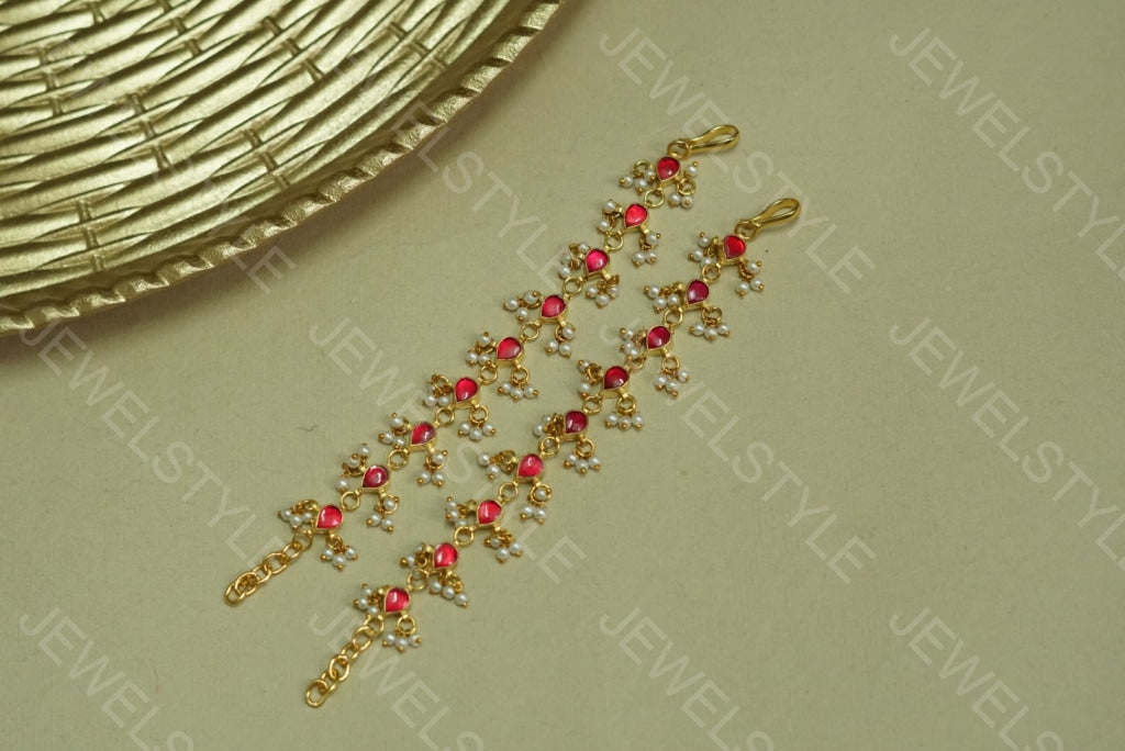 Kundan Ear Chain (9-25)