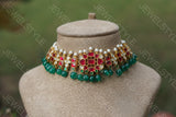 Pink Kundan Choker (Preorder) 4-907