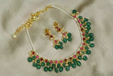 Pink Kundan Necklace set (4-4067)(N)