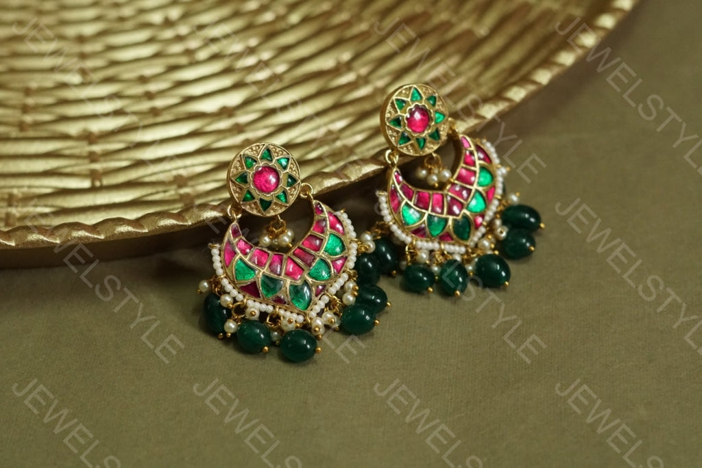 Kundan Chandbali (Preorder) 1-781 - JEWELSTYLE