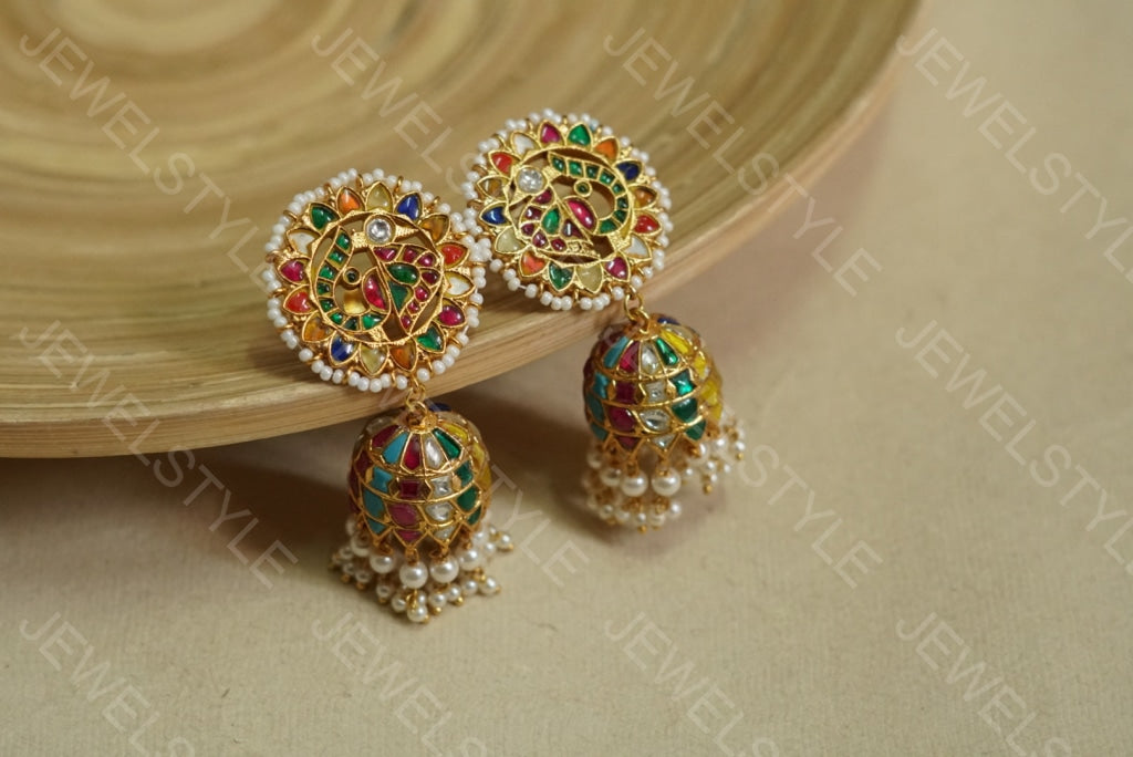 Navratan Kundan Jhumki (1-1642)(R) - JEWELSTYLE