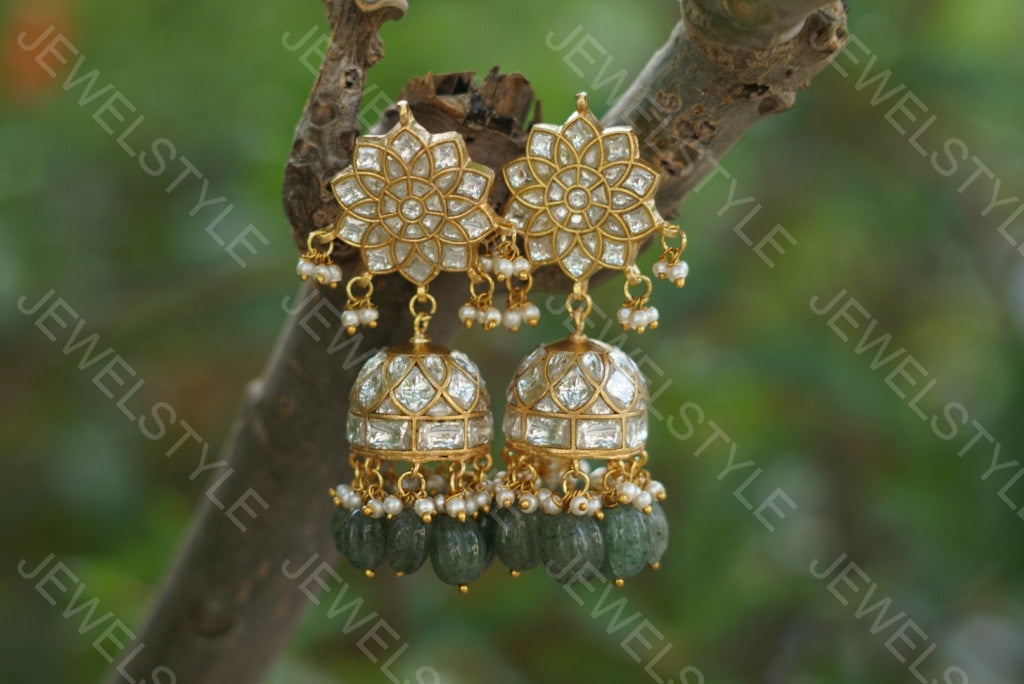 Kundan jhumki(PREORDER) 1-1128 - JEWELSTYLE