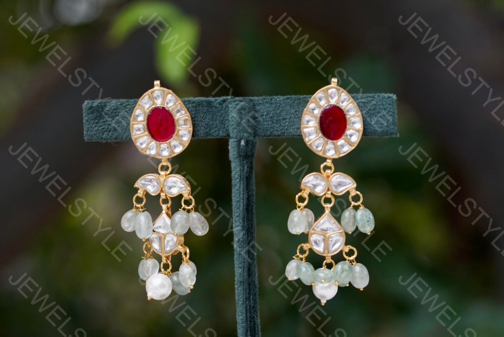 Kundan Earring (1-2341)(R)(PREORDER)