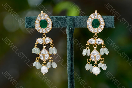 Kundan Earring (1-2342)(R)(PREORDER)