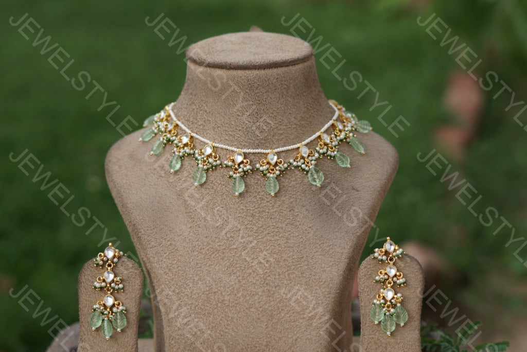 Kundan Necklace set  (4-3708)(N) - JEWELSTYLE
