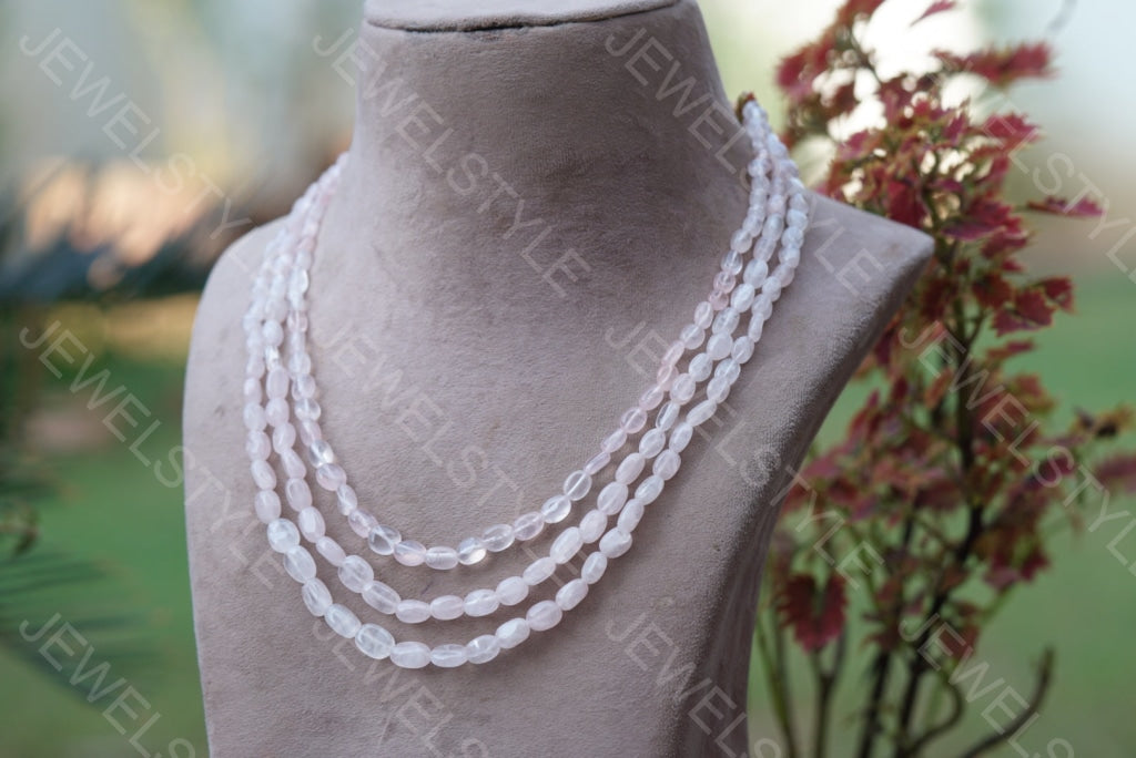Light Pink Beads Necklace (4-4826)(F)(offer piece)