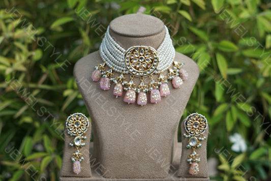 Kundan choker set (4-2041) - JEWELSTYLE