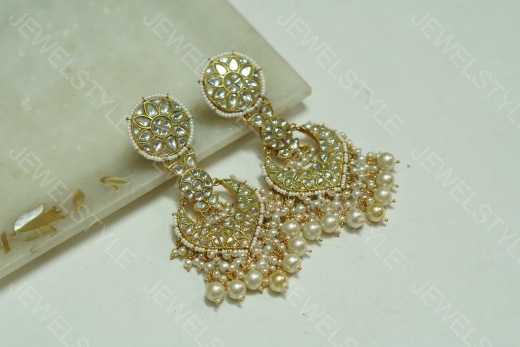 Kundan chandbali(Preorder)(R)(1-1088) - JEWELSTYLE