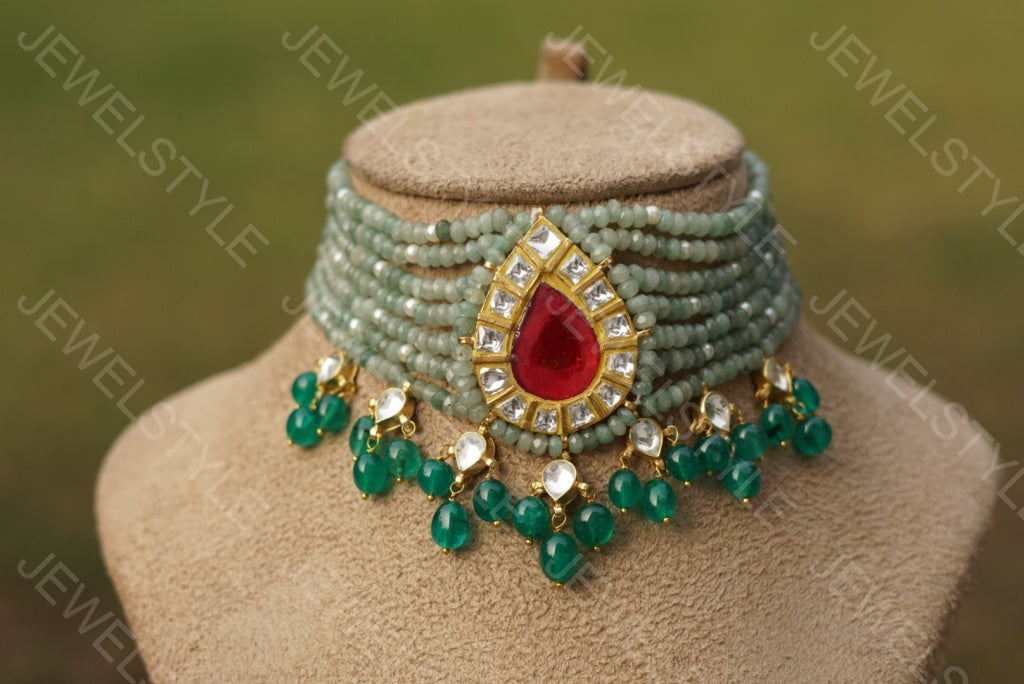 Kundan Choker (4-968)(R)(preorder) - JEWELSTYLE