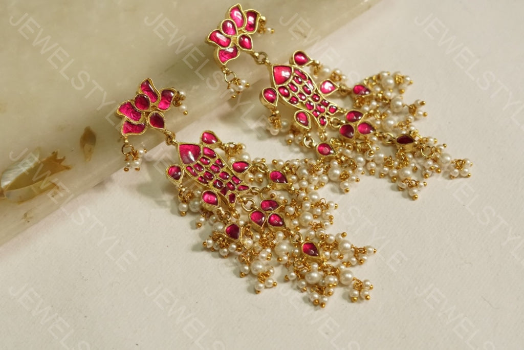Kundan earrings(Preorder) 1-1098 - JEWELSTYLE