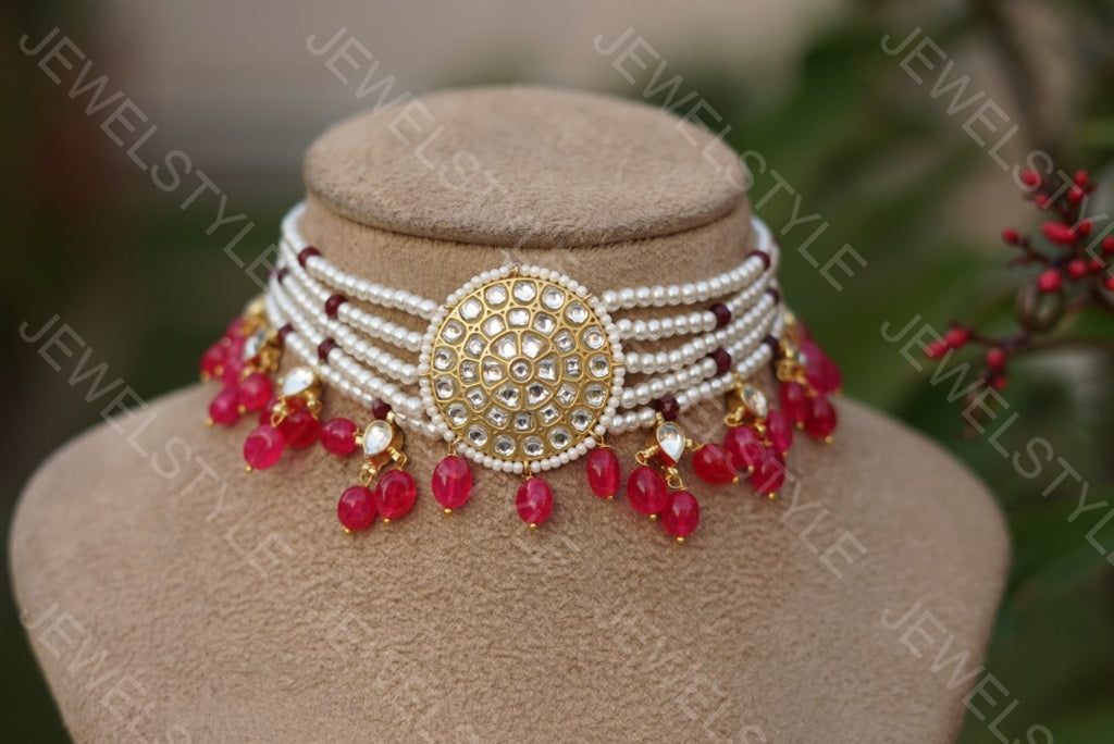 Kundan choker (Preorder) 4-1028 - JEWELSTYLE