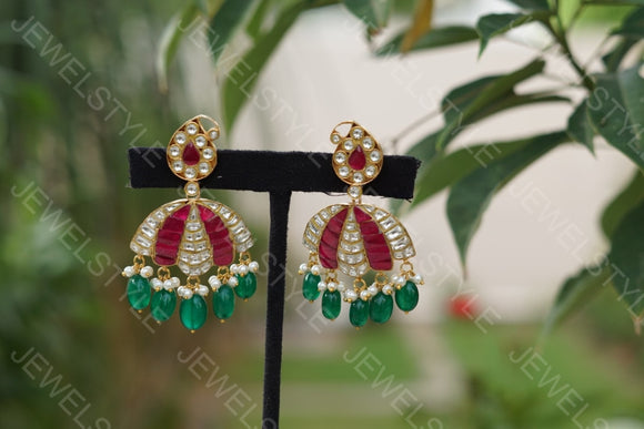 Kundan earrings (1-113)(OFFER PIECE)
