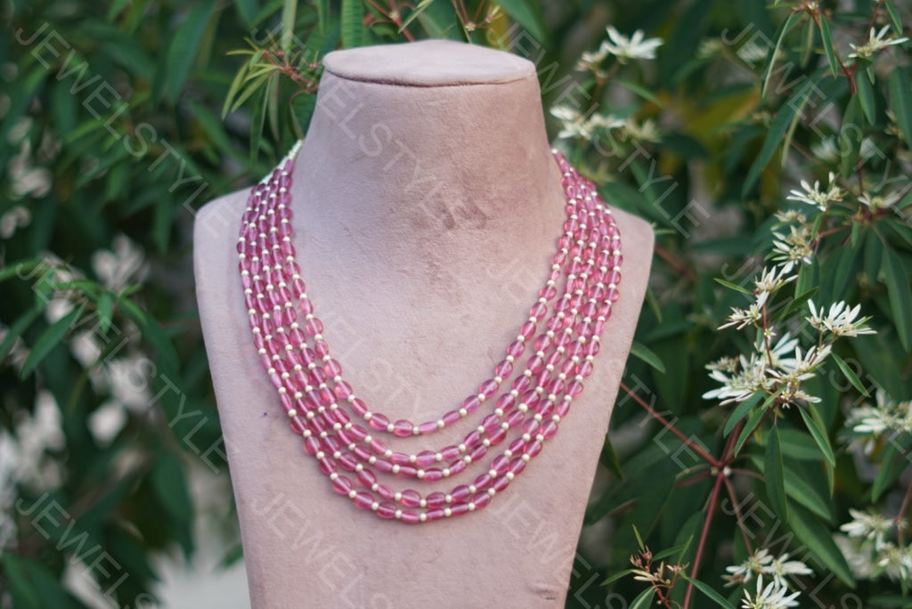 Rodolite Beads necklace(4-2946)(N) - JEWELSTYLE