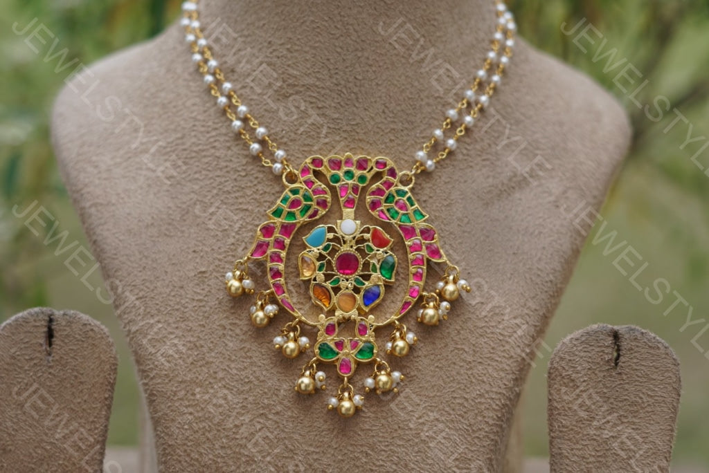 Navratan Pendant (4-1073) - JEWELSTYLE