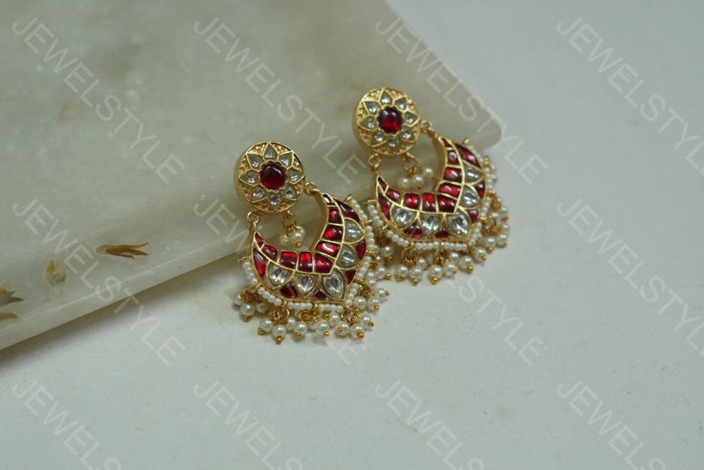 Kundan chandbali(PREORDER) 1-1086 - JEWELSTYLE
