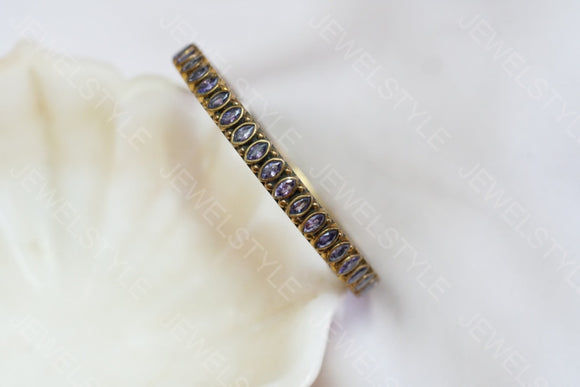 Amethyst stone bangle (3-234)(BP)(OFFER PIECE)
