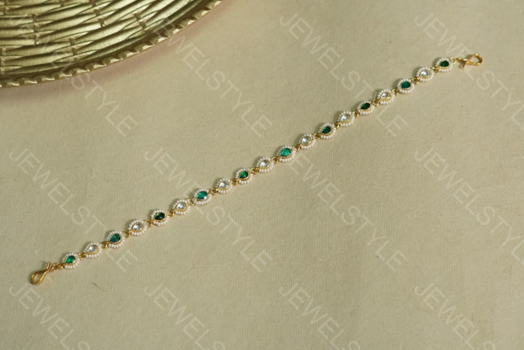 Green Kundan sispatti( 5-45) - JEWELSTYLE
