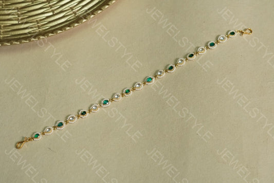 Green Kundan sispatti( 5-45) - JEWELSTYLE
