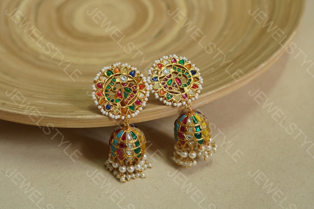 Navratan Kundan Jhumki (1-1642)(R) - JEWELSTYLE