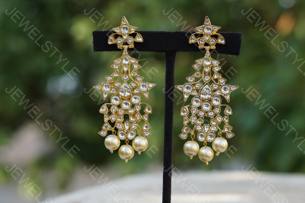 Kundan earrings (preorder) 1-853 - JEWELSTYLE