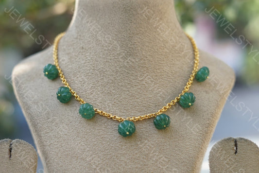 Fluorite beads Necklace (4-2832) - JEWELSTYLE