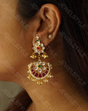 Kundan bird earrings (1-921)