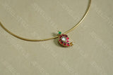 Mango pendant choker (4-1965-C)(R) - JEWELSTYLE