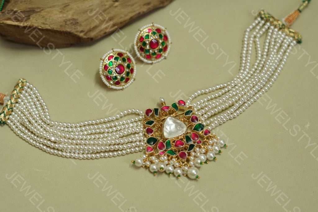 Kundan choker set (Preorder) 4-914 - JEWELSTYLE