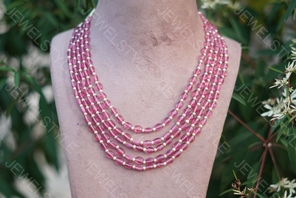 Rodolite Beads necklace(4-2946)(N) - JEWELSTYLE