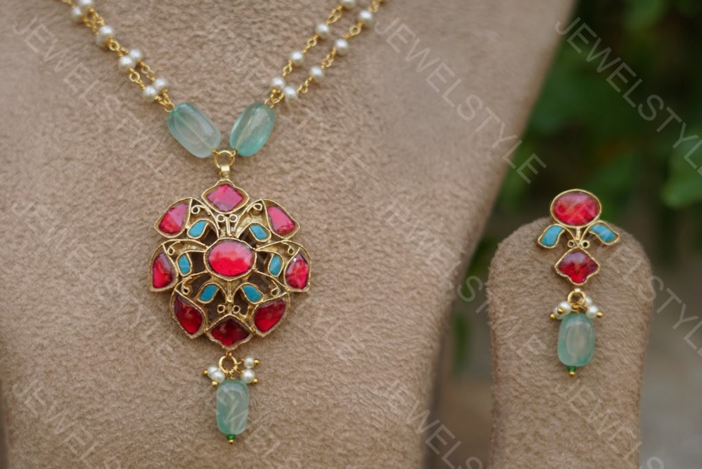 Pendant Necklace set(Preorder) 4-1497 - JEWELSTYLE