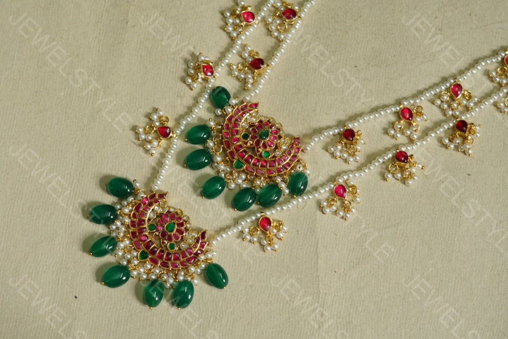 Kundan 2 line Ranihaar  Necklace (4-3959)(R)(PREORDER) - JEWELSTYLE