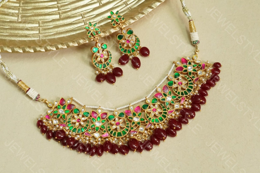 Kundan  necklace (4-2841)(PREORDER) - JEWELSTYLE
