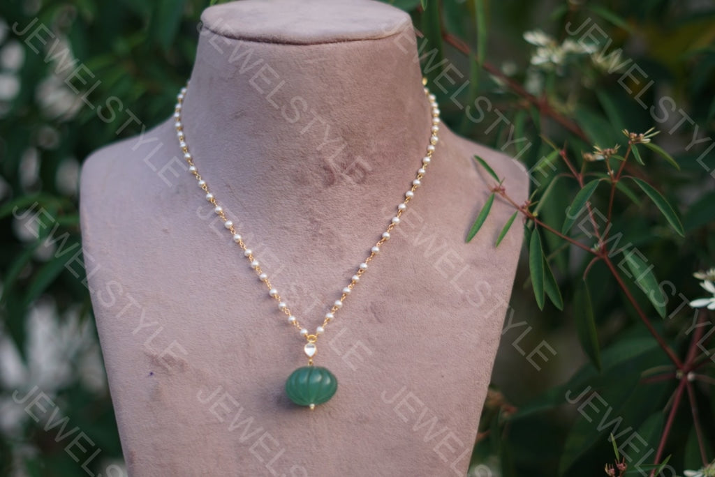 Fluorite watermelon Beads chain (4-2948) - JEWELSTYLE
