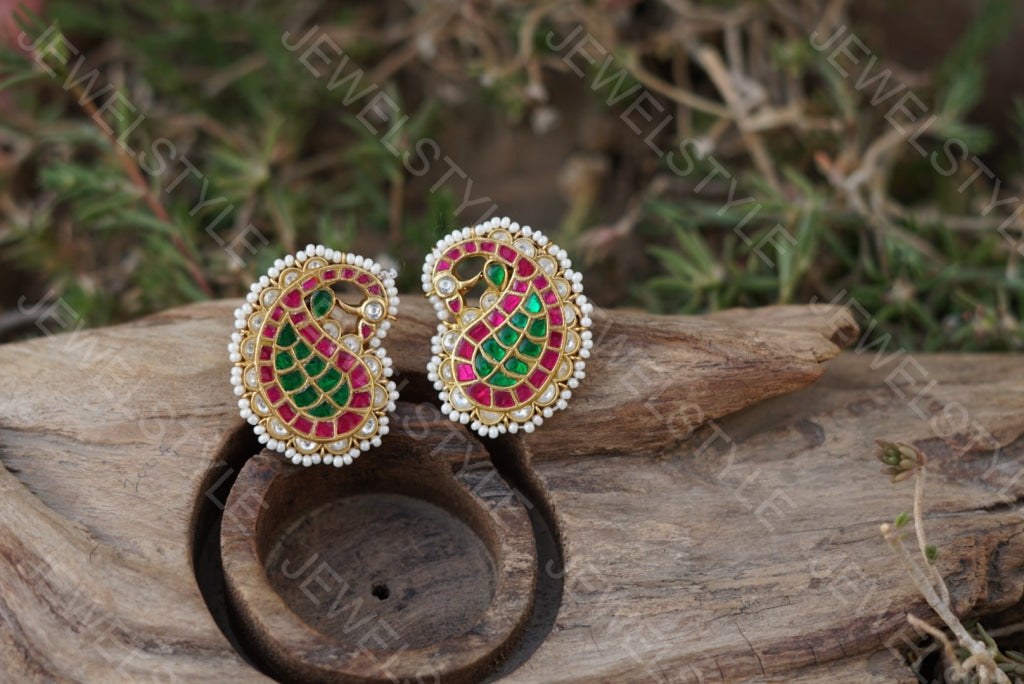 Mango Kundan Studs (1-1904)(preorder)
