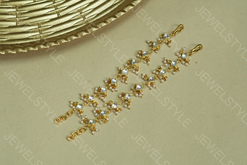 Kundan Ear Chain (9-24) - JEWELSTYLE
