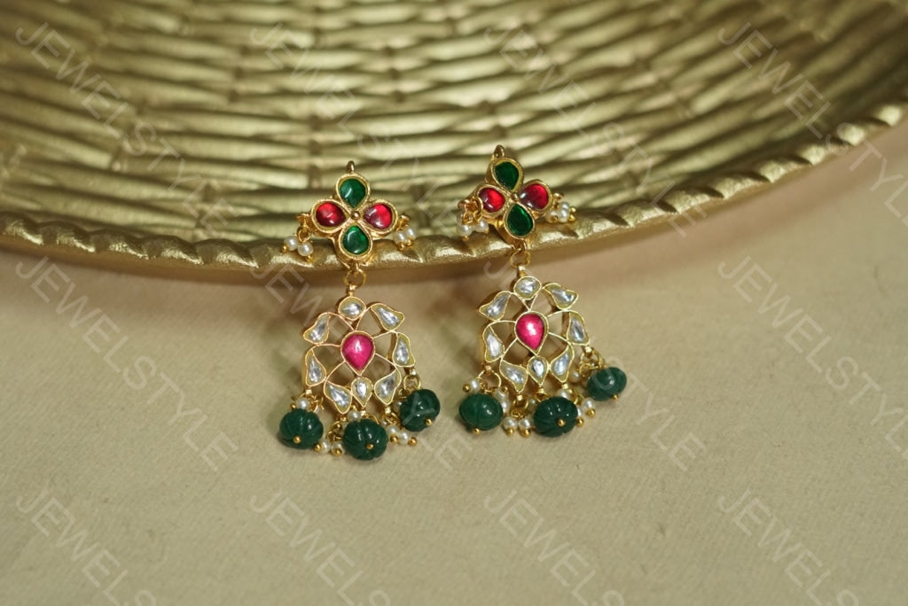 Kundan Earrings (1-1571) (PREORDER) - JEWELSTYLE