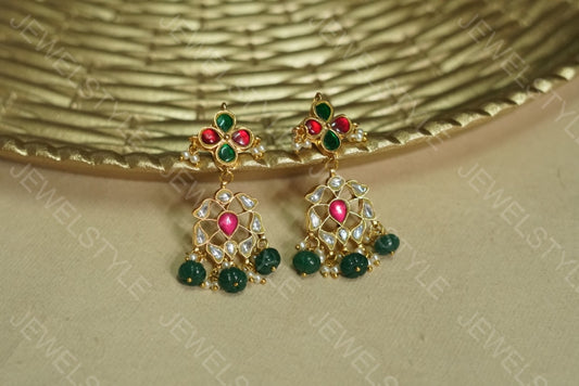 Kundan Earrings (1-1571) (PREORDER) - JEWELSTYLE