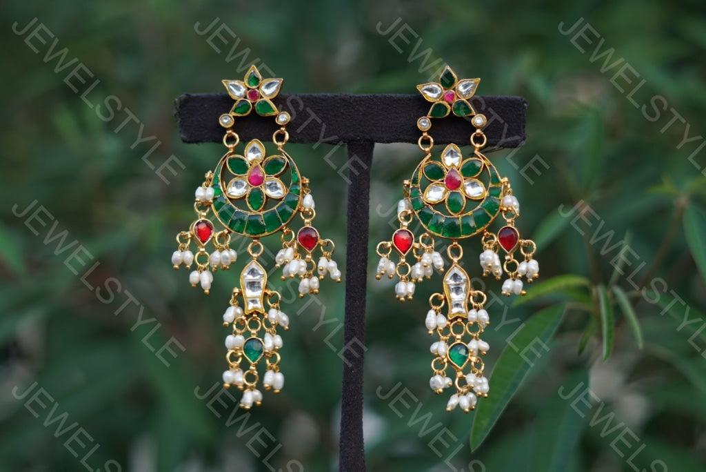 Kundan Earrings  (1-1512)(PREORDER) - JEWELSTYLE
