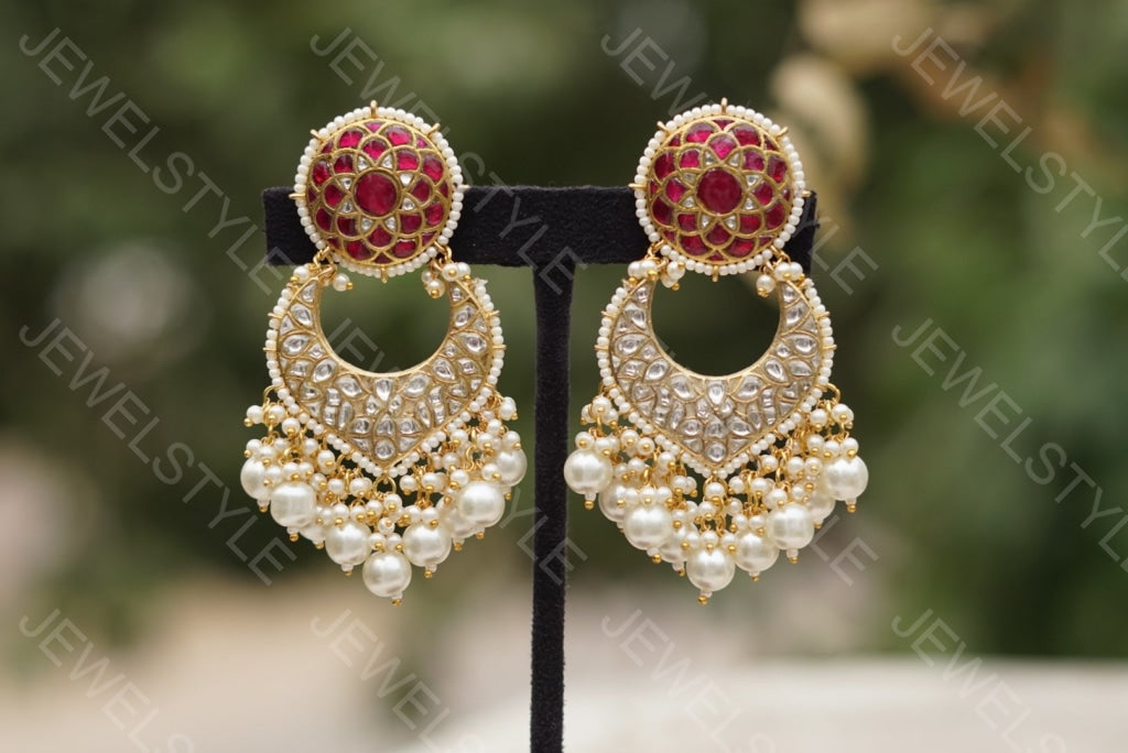 Kundan chandbali(Preorder) 1-731 - JEWELSTYLE