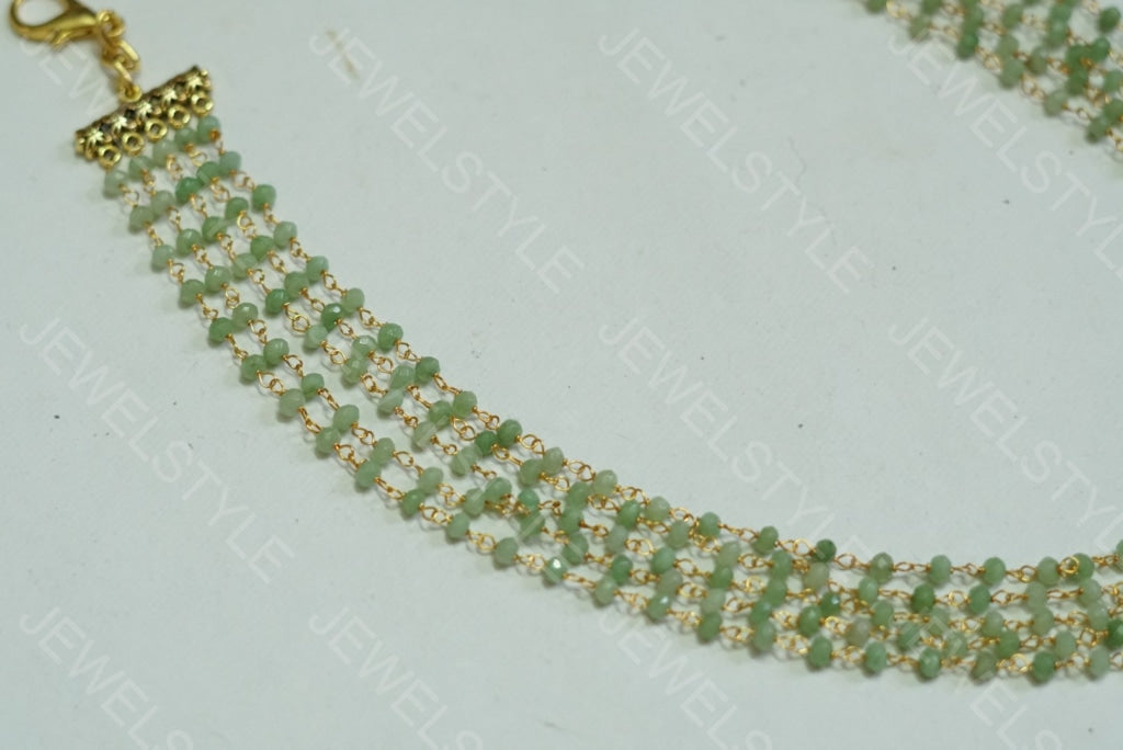 Green beads necklace( Preorder) 4-1417(N) - JEWELSTYLE
