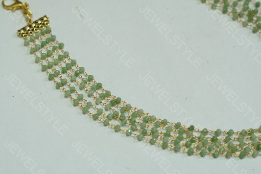 Green beads necklace( Preorder) 4-1417(N) - JEWELSTYLE