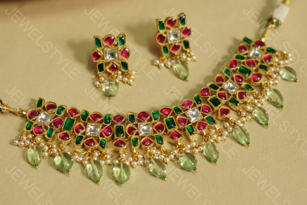 Kundan choker set(Preorder) 4-1271 - JEWELSTYLE