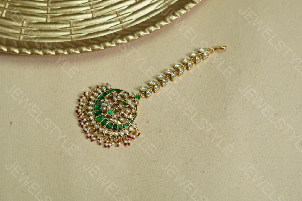 Big Kundan Maangtika (5-692)(PREORDER) - JEWELSTYLE