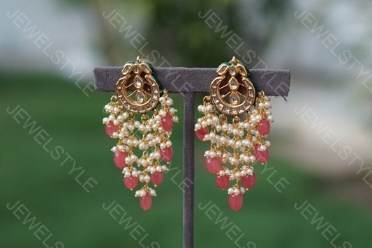 Kundan Earrings   (1-1851) - JEWELSTYLE