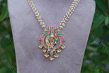 Kundan Navratan Pendant Chain(4-2307)(R)