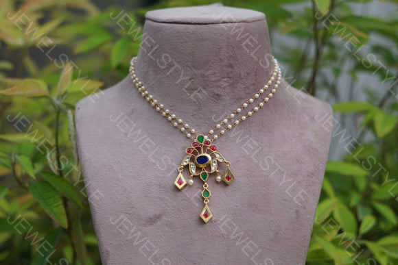 Kundan Pendant chain (4-2076)(R)
