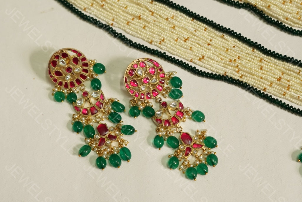 Kundan Necklace set(Preorder) 4-1136-c - JEWELSTYLE