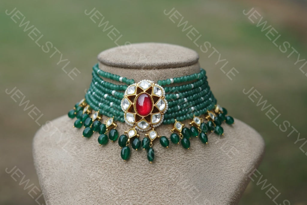 Kundan Choker (4-2574)(PREORDER) - JEWELSTYLE