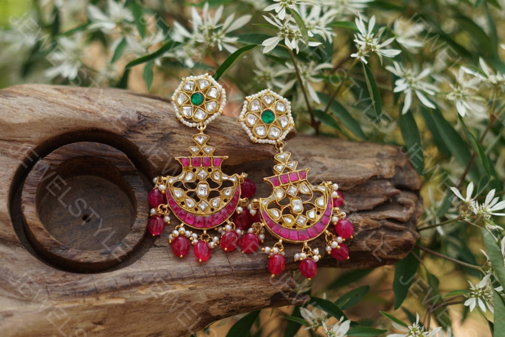 Kundan chandbali(Preorder) 1-1013-c - JEWELSTYLE