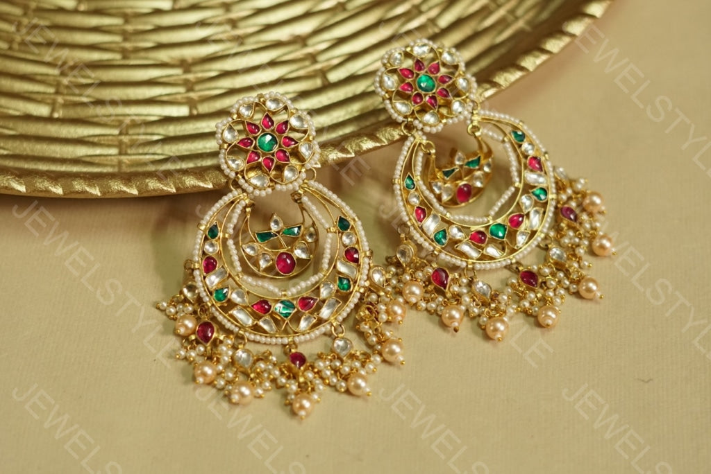 Kundan chandbali(1-1060)(PREORDER) - JEWELSTYLE